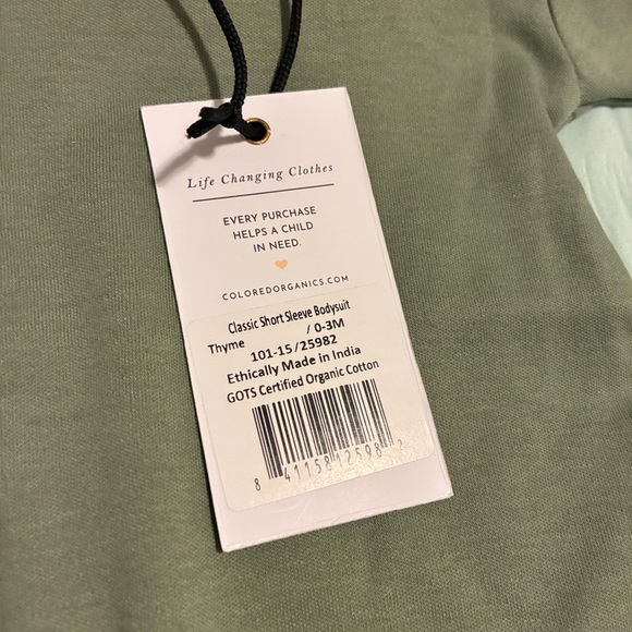 Colored Organics Olive Baby Bodysuit - Picture 5 of 7